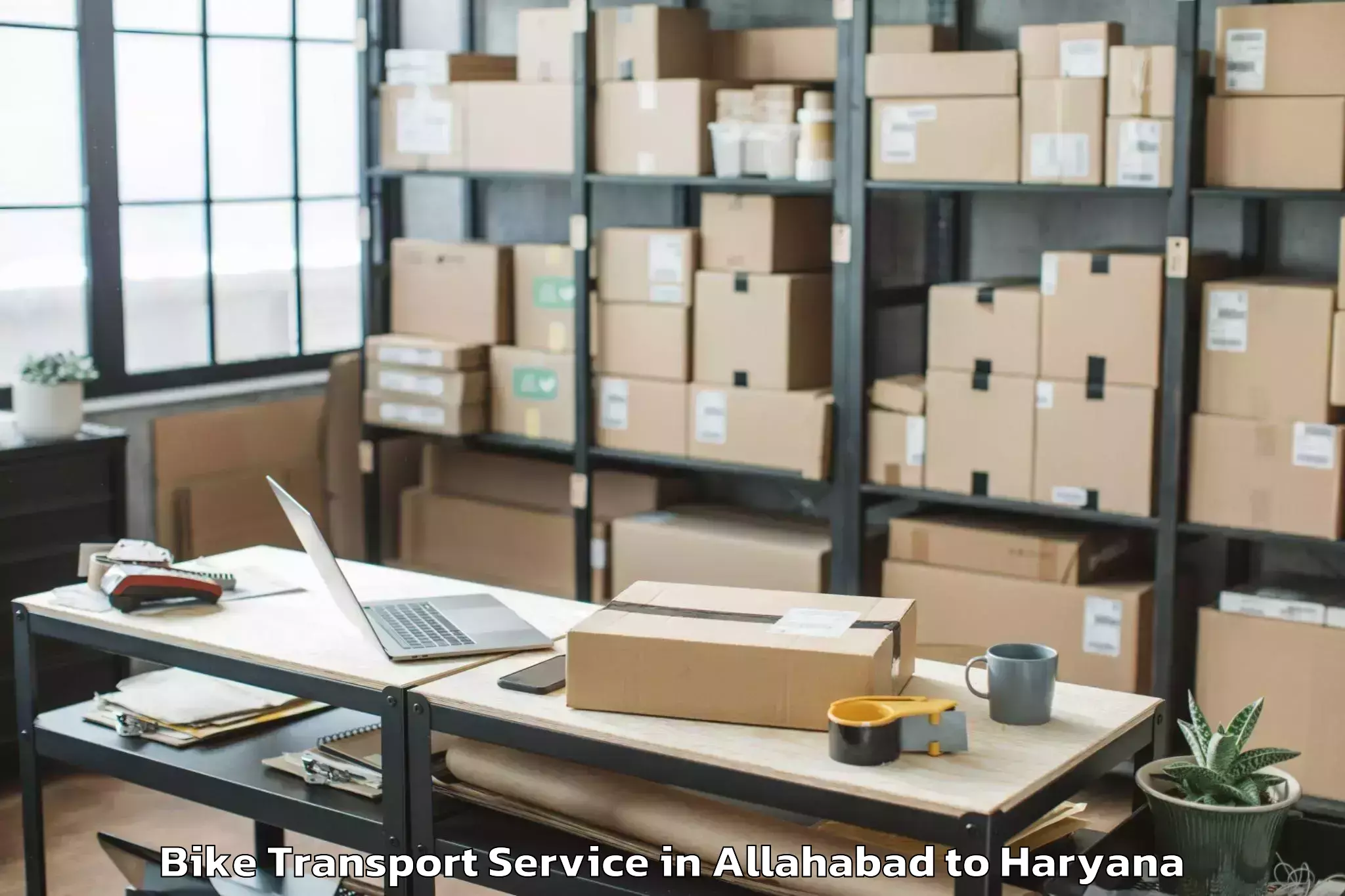 Book Allahabad to Karnal Bike Transport Online